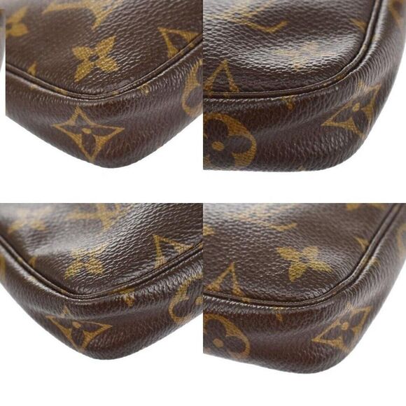 LOUIS VUITTON Mini Pochette Accessoires Hand Bag Monogram Leather - Picture 6 of 13